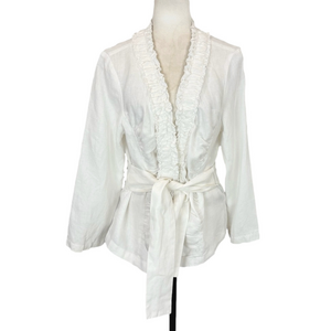 Contemporaine ivory linen kimono